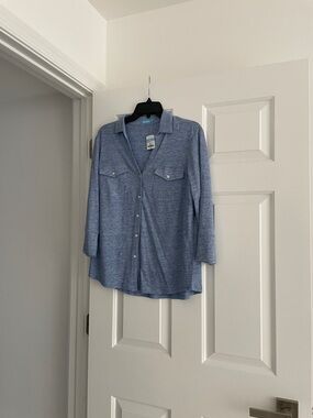 JMcLaughlin Chambray Brynn Top size L